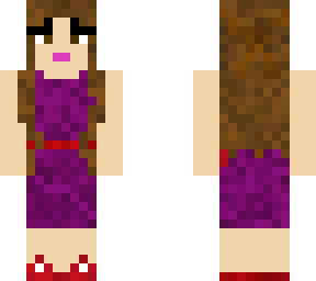 girl in a purple party dress