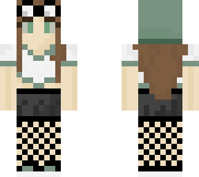 girl with green beanie and glasses :) (different leg design)