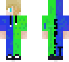 green and blue hoodie blond boy