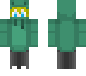 green frog hoodie boy