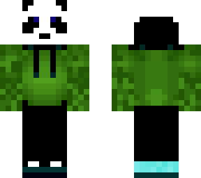 green hoodie panda