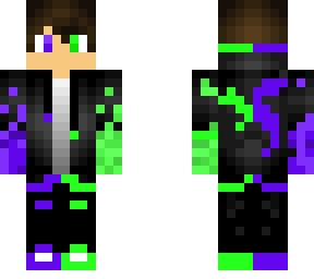 half purple halfgreen hoodie guy