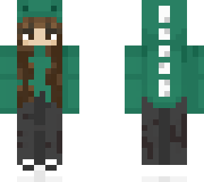 karl dino hoodie with long brown hair
