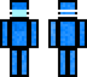 my blue boi with a mask