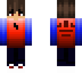 red and blue adidas with mask