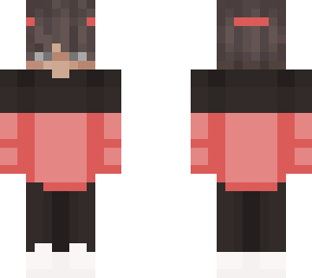 red hoodie (hood down