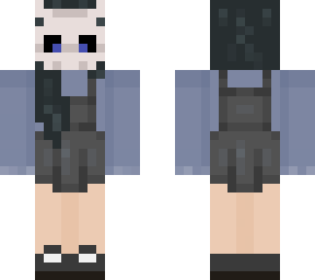 skull girl + overalls + textures