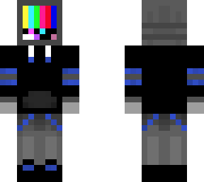 tv head (blue and black)