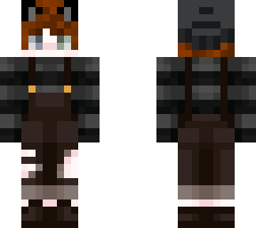 black overalls catboy beanie