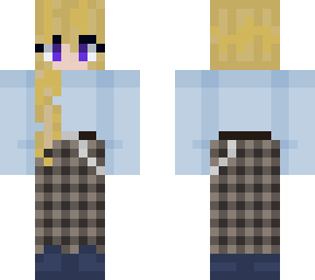 blue academia girl