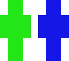 blue and green screen