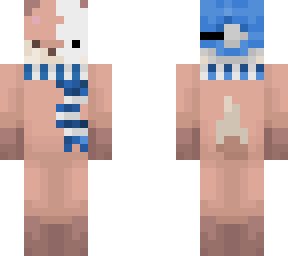 blue fox with half dream mask