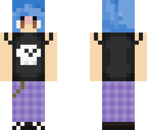 blue hair skin
