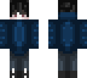 blue hoodie