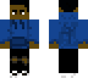 blue hoodie