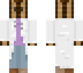 crafting table in lab coat