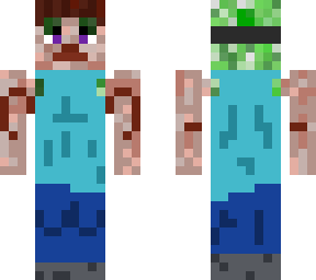 creeper is trying to be steve