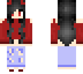 devil girl with red hoodie