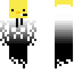 duck with faded creeper hoodie black to white