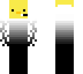 duck with faded hoodie black to white