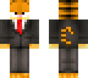 garfield in a suit