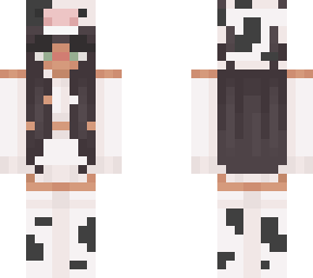 girl in cow outfit