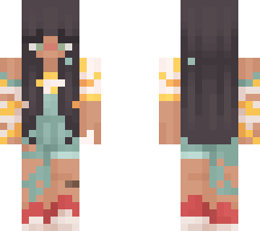 girl in ruined overalls