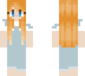 girl with blue overalls