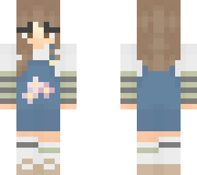girl with overals w/ flowers