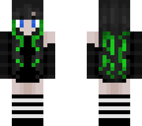goth girl green hair