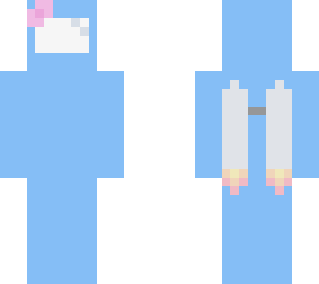 light blue crewmate with jetpack and pinkbow