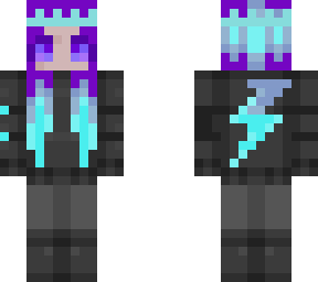 neon lightning person