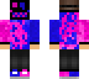 pink blue hoodie