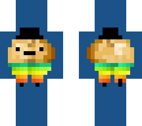 potato with rainbow jeans