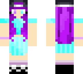 purple and aqua theme with cap
