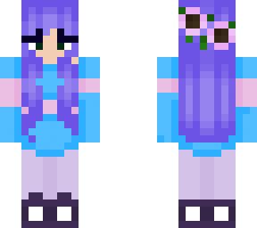 purpled haired girl