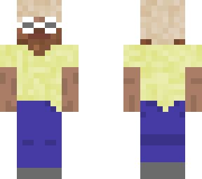 yellow steve with glasses and blonde hair