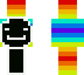 (slim) rainbow reverse dream minecraft skin
