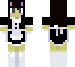 black hair cat maid