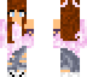 brown hair girl with pink crop top! {fixed!!!}