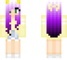 cute yellow girl (purple ombre)