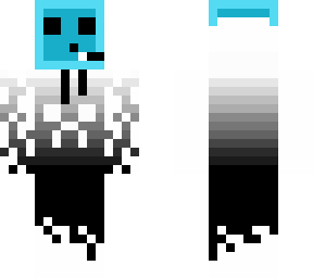cyan slime with fading creeper hoodie