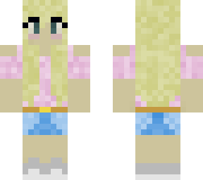 girl skin pink shirt with shorts