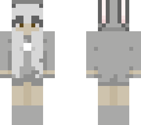gray bunny ~ matching pink