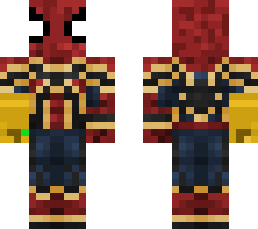 iron spider con el guantelete de thanos