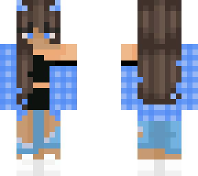 light blue devil girl
