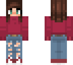 maroon girl skin