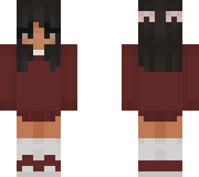my skin w red sweater