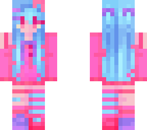 Neon anime girl :) | Minecraft Skin