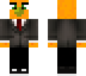 orange tux bird
